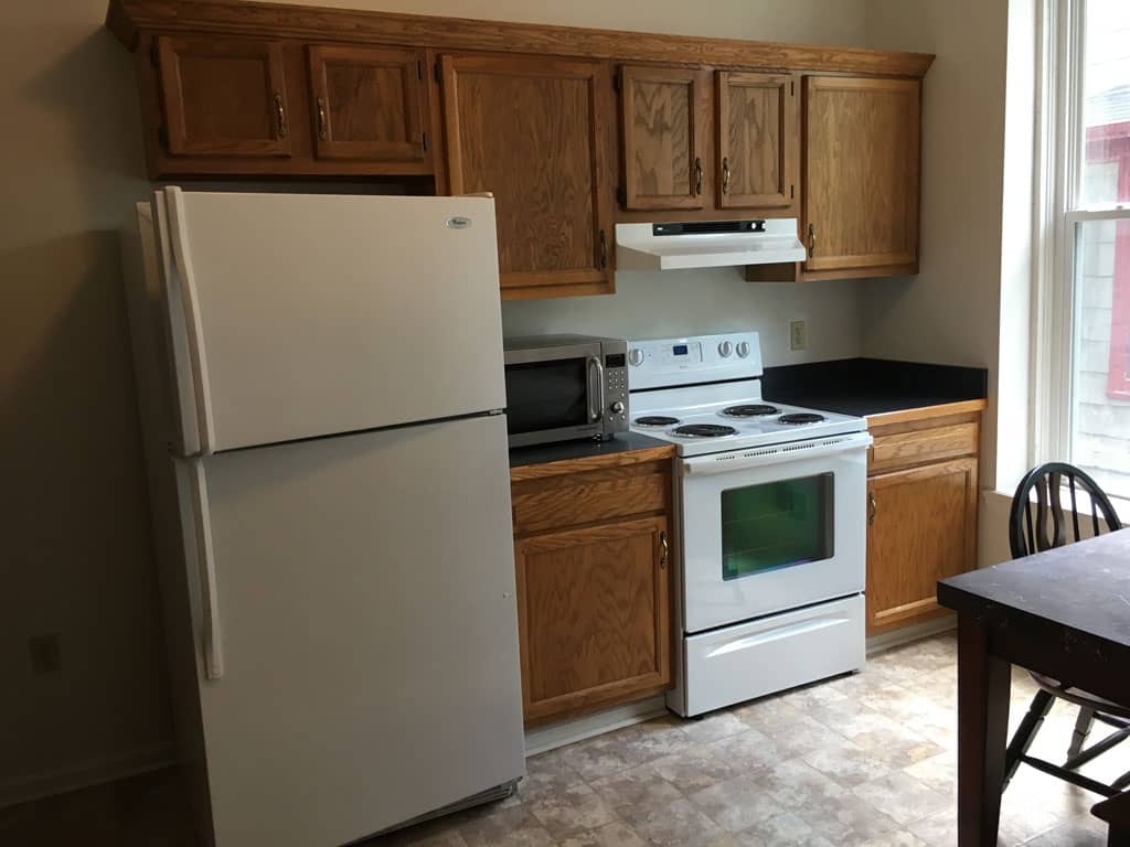 rental apartments for rent in Cortland New York 81AB Tompkins St. Kitchen